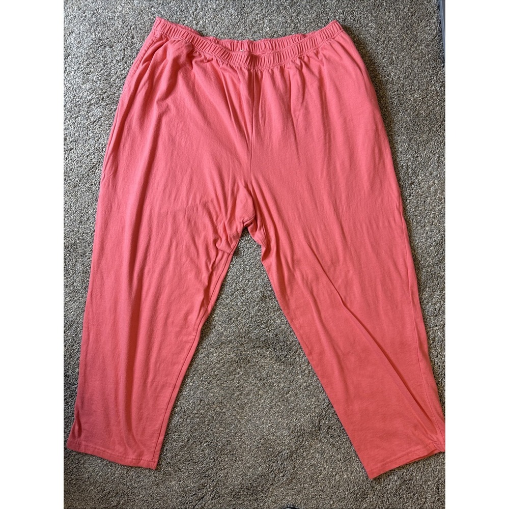 White Stag Women's‎ Elastic Waist Pants Pink Plus Size 26W/28W